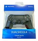 Controle Joystick Sem Fio Dualshock 4 Jet Black Preto - Ps4