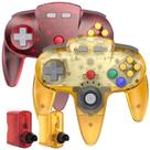 Controle N64 sem fio 2 unidades SAFFUN recarregável com vibração