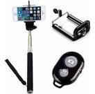 Controle Remoto Bluetooth Shutter com Suporte Universal e Bastão de Selfie Controle Remoto Bluetooth Shutter com Suporte Universal e Bastão de Selfie