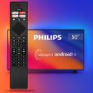 Controle Remoto Compatível Com Smart Tv Philips 4K Led Uhd Netflix Youtube 70PUG7406/78