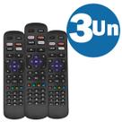 Controle Remoto Compatível Tv Aoc Netflix GloboPlay Dazn Kit Com 3