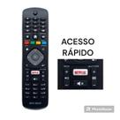 Controle Remoto Compatível Tv Philips Led Smart Tecla Netflix 8049