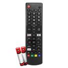 Controle Remoto Compatível TV Smart LED UHD OLED Preto Netflix