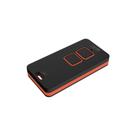 Controle Remoto Transmissor Rolling Code Tx Zap 2 Botões 433MHz Preto/Laranja PPA