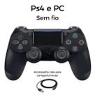 Controle Sem Fio Compatível Com Play 4 e Computador Dualshock 4