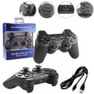 Controle Sem Fio Compatível Para Ps3 Pc Joystick Manete Cor Preto Mais Cabo de Carregamento