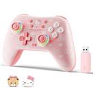 Controle Sem Fio Kuitmor Hello Kitty para Switch Rosa 1000mAh