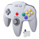 Controle sem fio N64 KIWITATA 2,4 GHz Retro Cinza