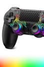 Controle sem fio para PS4 Puiseno RGB 1000 mAh com touchpad