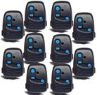 Controles Peccinin 3c 433Mhz - Kit com 10 peças - Preto