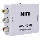 Conversor adaptador video composto 3 rca av p/ hdmi av2hdmi