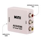 Conversor av rca para hdmi 1080p alimentação usb