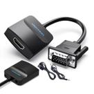 Conversor Cabo Vga p/ Hdmi Saída 1080p Áudio P2 Hd Tv Vídeo
