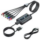 Conversor de componente fêmea para HDMI com função de escala para PS2/NGC/Xbox/Wii com componente macho, conversor escalador YPbPr para HDMI com HDMI e cabos de componentes integrados, conversor RGB para HDMI...