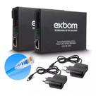 Conversor de Mídia Fibra Óptica CFO-NK1000 Gigabit 10-100-1000 RJ45 20KM Preto Exbom