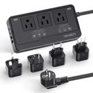Conversor de Voltagem TREVOLTY 2000W Adaptador de Viagem dos EUA para a Europa