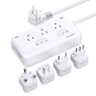 Conversor de Voltagem TREVOLTY 2000W Adaptador de Viagem dos EUA para a Europa