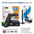 Conversor Digital PRODT1270 Com Antena Externa Full HD HDMI USB RCA Controle Remoto