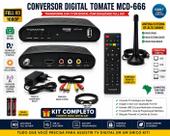 Conversor Digital Tomate MCD666 Full HD Gravador de TV HDMI USB Antena Externa