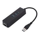 Conversor Ethernet USB 3.0 com HUB 3.0 de 3 portas para RJ45