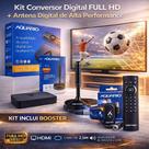Conversor Gravador TV Digital Completo Aquário DTV9000 Full HD Antena Interna Booster HDMI, USB Gravador