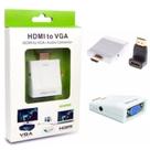 Conversor hdmi para vga branco na caixa