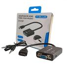 Conversor HDMI para VGA Fêmea com Áudio LE-4107 Conversor HDMI para VGA Fêmea com Áudio LE-4107