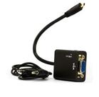 Conversor micro hdmi x vga c/ audio e cabo de 20cm