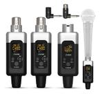 Conversor Microfone Sem Fio Uhf 2 Transmissor 1 Receptor 48v Conversor Microfone Sem Fio Uhf 2 Transmissor 1 Receptor 48v