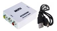 Conversor Rca Entrada X Hdmi Saída AV2HDMI 1080p Vídeo Mini
