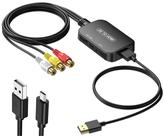 Conversor RCA para HDMI Viagkiki Adaptador AV para HDMI 1080P