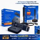 Conversor TV Digital Completo Aquário DTV9000 Full HD Antena Interna Booster HDMI, USB Gravador Completo