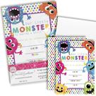 Convites para festas de aniversário Amanda Creation Monsters x20