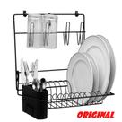 Cook Home Black Kit Cozinha Escorredor de Louças Pratos Copos E Talheres Arthi Original 4105