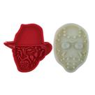Cookie Cutter ICUP Freddy Vs Jason, pacote com 2 unidades, multicolorido Cookie Cutter ICUP Freddy Vs Jason, pacote com 2 unidades, multicolorido