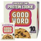 Cookie de proteína Good Word Chocolate Chip Soft Chewy, pacote com 12