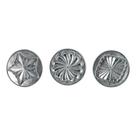 Cookie Stamps Nordic Ware Pretty Pleated, 3 peças, prata