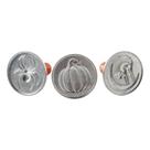 Cookie Stamps Nordic Ware Spooky Cast, redondos de 3 polegadas, prateados