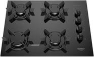 Cooktop 4 Bocas a Gás Dako Pratiko com Acendimento Automático e Mega Chama Preto Bivolt