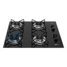 Cooktop 4 Bocas a Gás Fischer Fit Line Mesa de Vidro Trempe Esmaltada Aramado Preto Bivolt Cooktop 4 Bocas a Gás Fischer Fit Line Mesa de Vidro Trempe Esmaltada Aramado Preto Bivolt