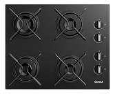 Cooktop 4 Bocas A Gas Vidro Preto Essencial - Consul