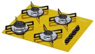 Cooktop 4 bocas Chamalux ultra chama Bivolt Amarelo