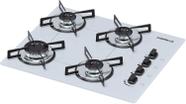 Cooktop 4 Bocas Chamalux Ultra Chama Bivolt Trempe de Chapa Branco Cooktop 4 Bocas Chamalux Ultra Chama Bivolt Trempe de Chapa Branco