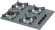 Cooktop 4 Bocas Chamalux Ultra Chama Bivolt Trempe de Chapa Cinza Cooktop 4 Bocas Chamalux Ultra Chama Bivolt Trempe de Chapa Cinza