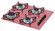 Cooktop 4 Bocas Chamalux Ultra Chama Bivolt Trempe de Chapa Rosa