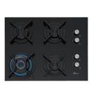 Cooktop 4 Bocas Fischer Tripla Chama Infinity Mesa Vidro
