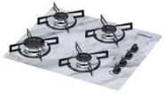 Cooktop 4 bocas ultra chama marmore branco