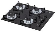 Cooktop 4 bocas ultra chama marmore preto