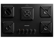 Cooktop 5 Bocas a Gás GLP Brastemp Mesa de Vidro Chama Simmer Preto Acendimento Superautomático BDS75AE