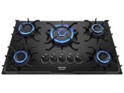 Cooktop 5 Bocas a Gás GLP Itatiaia Preto Itamaster Trempe Ferro Fundido